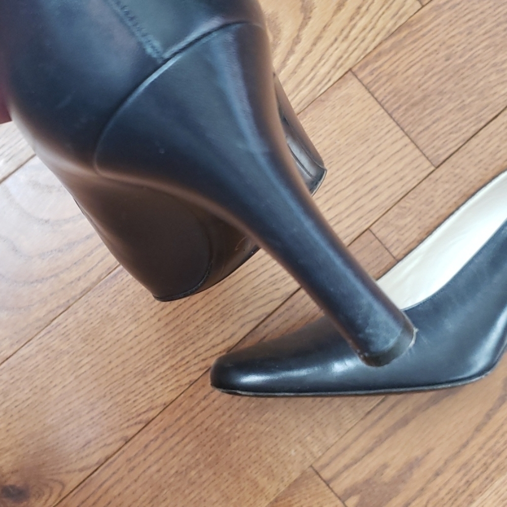 BALLY heels. Vintage leather blue heels - Picture 3 of 9